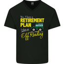Retirement Plan Off Roading 4X4 Road Funny Mens V-Neck Cotton T-Shirt Black