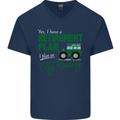 Retirement Plan Off Roading 4X4 Road Funny Mens V-Neck Cotton T-Shirt Navy Blue