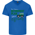 Retirement Plan Off Roading 4X4 Road Funny Mens V-Neck Cotton T-Shirt Royal Blue