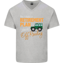 Retirement Plan Off Roading 4X4 Road Funny Mens V-Neck Cotton T-Shirt Sports Grey