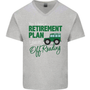 Retirement Plan Off Roading 4X4 Road Funny Mens V-Neck Cotton T-Shirt Sports Grey