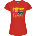 Retirement Plan Off Roading 4X4 Road Funny Womens Petite Cut T-Shirt Red