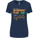 Retirement Plan Off Roading 4X4 Road Funny Womens Wider Cut T-Shirt Navy Blue