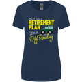 Retirement Plan Off Roading 4X4 Road Funny Womens Wider Cut T-Shirt Navy Blue