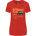Retirement Plan Off Roading 4X4 Road Funny Womens Wider Cut T-Shirt Red
