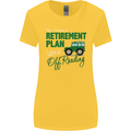 Retirement Plan Off Roading 4X4 Road Funny Womens Wider Cut T-Shirt Yellow