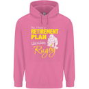 Retirement Plan Playing Rugby Player Funny Mens 80% Cotton Hoodie Azelea