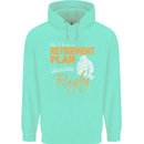 Retirement Plan Playing Rugby Player Funny Mens 80% Cotton Hoodie Peppermint