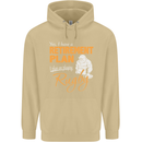 Retirement Plan Playing Rugby Player Funny Mens 80% Cotton Hoodie Sand