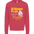 Retirement Plan Playing Rugby Player Funny Mens Sweatshirt Jumper Heliconia