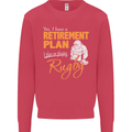 Retirement Plan Playing Rugby Player Funny Mens Sweatshirt Jumper Heliconia