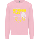 Retirement Plan Playing Rugby Player Funny Mens Sweatshirt Jumper Light Pink