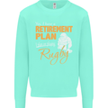 Retirement Plan Playing Rugby Player Funny Mens Sweatshirt Jumper Peppermint