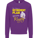 Retirement Plan Playing Rugby Player Funny Mens Sweatshirt Jumper Purple
