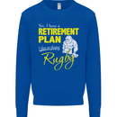Retirement Plan Playing Rugby Player Funny Mens Sweatshirt Jumper Royal Blue
