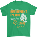 Retirement Plan Playing Rugby Player Funny Mens T-Shirt Cotton Gildan Irish Green