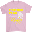 Retirement Plan Playing Rugby Player Funny Mens T-Shirt Cotton Gildan Light Pink