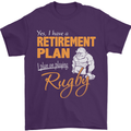 Retirement Plan Playing Rugby Player Funny Mens T-Shirt Cotton Gildan Purple
