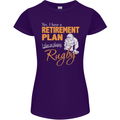 Retirement Plan Playing Rugby Player Funny Womens Petite Cut T-Shirt Purple
