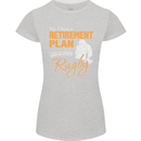 Retirement Plan Playing Rugby Player Funny Womens Petite Cut T-Shirt Sports Grey