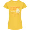Retirement Plan Playing Rugby Player Funny Womens Petite Cut T-Shirt Yellow