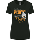 Retirement Plan Playing Rugby Player Funny Womens Wider Cut T-Shirt Black