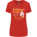 Retirement Plan Playing Rugby Player Funny Womens Wider Cut T-Shirt Red