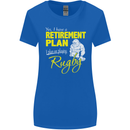 Retirement Plan Playing Rugby Player Funny Womens Wider Cut T-Shirt Royal Blue
