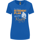 Retirement Plan Playing Rugby Player Funny Womens Wider Cut T-Shirt Royal Blue