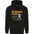 Retirement Plan Playing Tennis Player Funny Mens 80% Cotton Hoodie Black