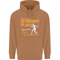 Retirement Plan Playing Tennis Player Funny Mens 80% Cotton Hoodie Caramel Latte