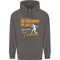 Retirement Plan Playing Tennis Player Funny Mens 80% Cotton Hoodie Charcoal