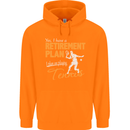 Retirement Plan Playing Tennis Player Funny Mens 80% Cotton Hoodie Orange