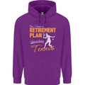 Retirement Plan Playing Tennis Player Funny Mens 80% Cotton Hoodie Purple