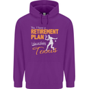Retirement Plan Playing Tennis Player Funny Mens 80% Cotton Hoodie Purple