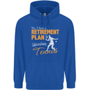 Retirement Plan Playing Tennis Player Funny Mens 80% Cotton Hoodie Royal Blue