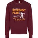 Retirement Plan Playing Tennis Player Funny Mens Sweatshirt Jumper Maroon