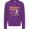Retirement Plan Playing Tennis Player Funny Mens Sweatshirt Jumper Purple