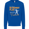 Retirement Plan Playing Tennis Player Funny Mens Sweatshirt Jumper Royal Blue