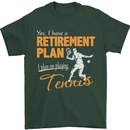 Retirement Plan Playing Tennis Player Funny Mens T-Shirt Cotton Gildan Forest Green