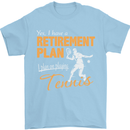 Retirement Plan Playing Tennis Player Funny Mens T-Shirt Cotton Gildan Light Blue