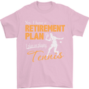 Retirement Plan Playing Tennis Player Funny Mens T-Shirt Cotton Gildan Light Pink