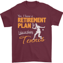 Retirement Plan Playing Tennis Player Funny Mens T-Shirt Cotton Gildan Maroon
