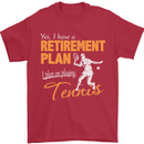 Retirement Plan Playing Tennis Player Funny Mens T-Shirt Cotton Gildan Red