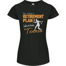 Retirement Plan Playing Tennis Player Funny Womens Petite Cut T-Shirt Black