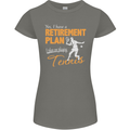 Retirement Plan Playing Tennis Player Funny Womens Petite Cut T-Shirt Charcoal
