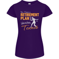 Retirement Plan Playing Tennis Player Funny Womens Petite Cut T-Shirt Purple