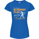 Retirement Plan Playing Tennis Player Funny Womens Petite Cut T-Shirt Royal Blue