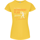 Retirement Plan Playing Tennis Player Funny Womens Petite Cut T-Shirt Yellow