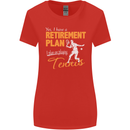 Retirement Plan Playing Tennis Player Funny Womens Wider Cut T-Shirt Red